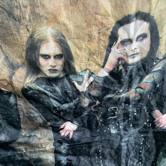 VTG Cradle Of Filth 2004 Coffin Fodder Album Metal Band Wall Hanging/Scarf Italy - Picture 9 of 16